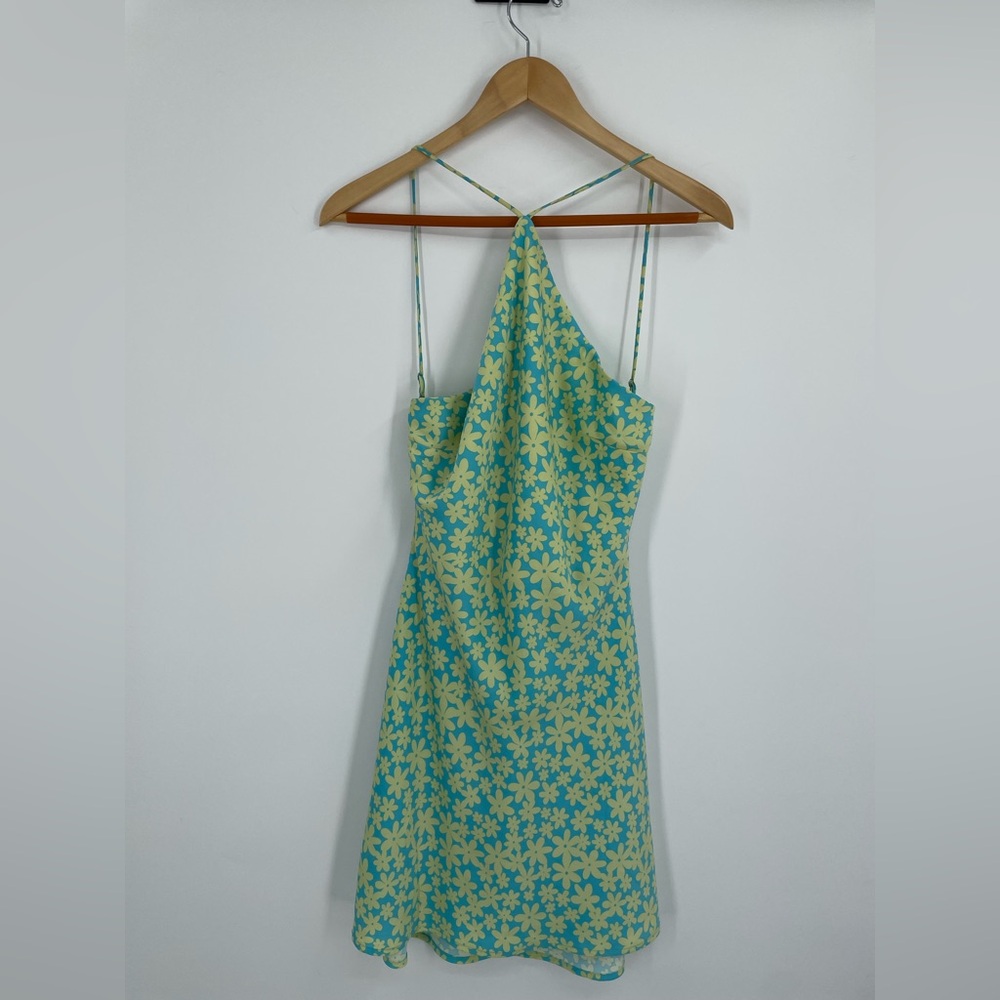 Y2K Cottagecore Coquette Daisy Halter Mini Dress Size M